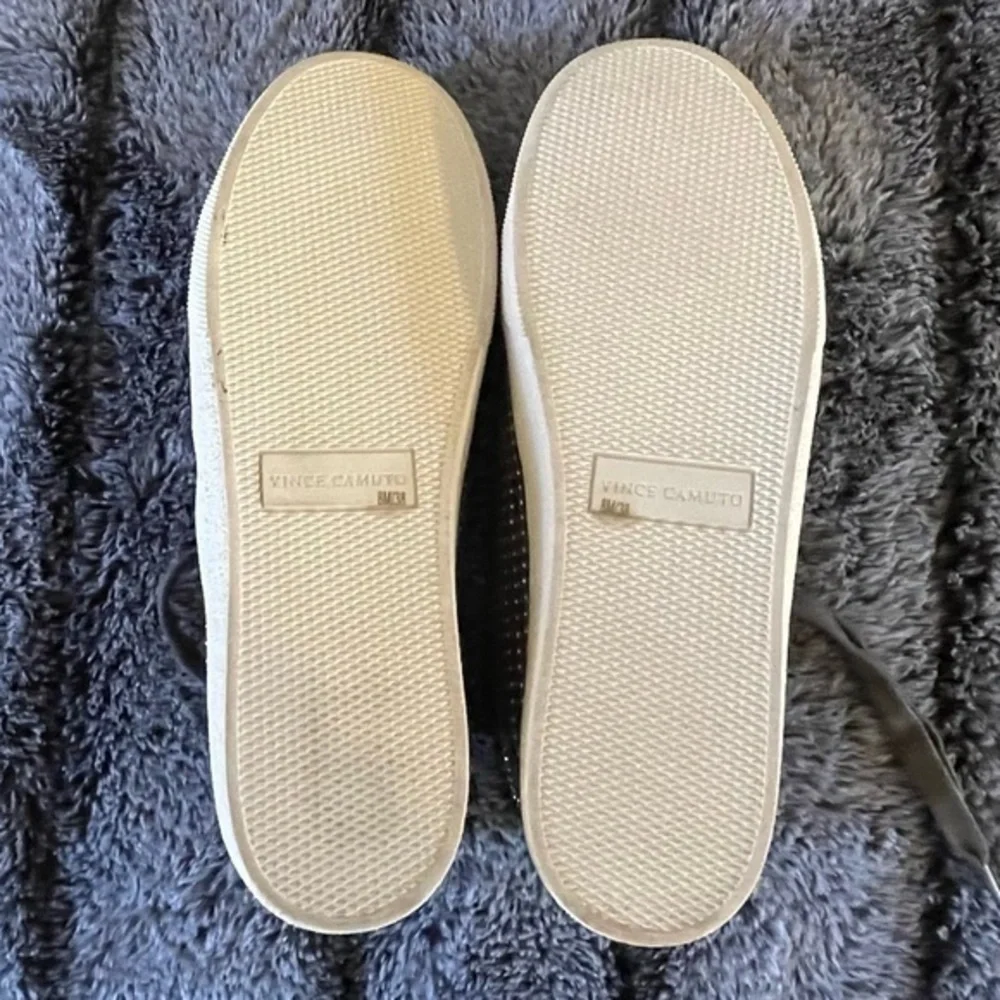 Vince Camuto sneakers tennis shoes- leather uppers with rhinestones - size 8